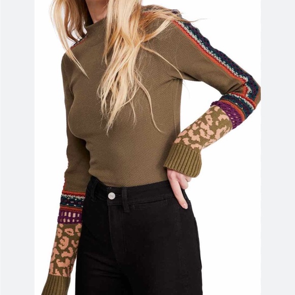 Free People Tops - Free People Switch It Up Crochet-Trim Thermal Top